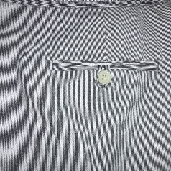 Express cotton blend striped mini skirt Sz 8 stretch back button pocket - Picture 3 of 6